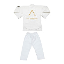 Load image into Gallery viewer, PRE ORDER Kids Alameda Jiu Jitsu Team Gi - White/Gold