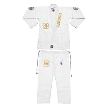 Load image into Gallery viewer, PRE ORDER Kids SD Cobrinha Academy Gi - White/Gold