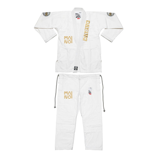 PRE ORDER Kids MANO Academy Gi - White/Gold